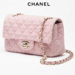 샤넬 클래식 미니 플랩백 울 트위드 골드 메탈 라이트핑크 여성 : 윈바잉