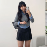 쿠스 벨트 세트 플리츠 미니 스커트 A0317 : 어썸하비