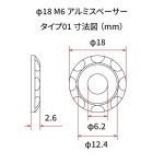 디알씨 DRC 스페이서 Type01 알루미늄 레드 M6 외경 18mm 4pcs 다트프릭 DIRTFREAK F7839 구 품번 D58-57-121 gold : 시구왕기