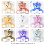 [C0153] 반투명 테디베어 곰돌이 반구 펜던트 곰 키링 열쇠고리 재료 : 루아앤로니