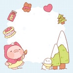 행보님 성냥팔이 돼지소녀 꾸리 떡메모지 : 월아 상점