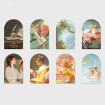 8P 빈티지 책갈피 세트 그림 북마크 팩 도서관 북마커 작은선물 : 토끼 상점