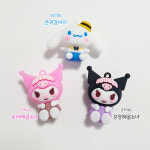 H0213 입체 고무 마린강아지와 해골소녀 키링 만들기 공예 재료 : 반달이네집