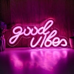 LED 네온 좋은 진동 USB 전원 사인 야간 조명, 3D 벽 아트 및 게임 룸, 침실 거실 장식 램프 표지판, Chi-buy : 수신사스토어
