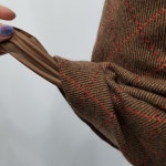 JPN 빈티지 체크 패턴 울 모직 미니 스커트 여24 H1076 : 빈티지슈