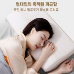 목이편한 메모리폼 수면 숙면 베개 호텔 모텔 기능성 꿀잠 커브 통풍 극세사 시원한 : 앳홈샵