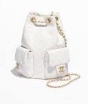 샤넬 백팩 샤이니 램스킨 골드 메탈 화이트 여성 : 윈바잉