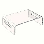 적합 컴퓨터 라이저 모니터 프린터 노트북 스탠드 아크릴 노트북에 transparent 1pcs : sachilcp