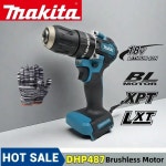 18V 10mm DHP487 속도 전동 해머 Makita 무선 드릴 모터 LXT 드라이버 공구 가변 브러시리스 임팩트 스크루 전기 : 린진마켓