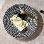 루전 어반 스톰 소스디쉬 라인 도자기 그릇 플레이트 브런치 파스타 접시 식기 : 문스키친