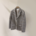 [J1079] 데일리수잔 베이직 믹스체크 쓰리버튼 자켓 : 수잔클로젯