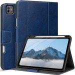 auaua iPad 11인치 케이스 M4 2024 전용 펜 수납 Pencil Pro USB-C 포켓 다각도의 스탠드 자석 개폐 오토 슬립 지원 블루 green : 시구왕경