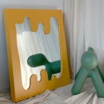 물결 웨이브 거울 침실 소형 전신거울 카페 인테리어 A.소형68x84cm(블루) : 골드글로우글로벌