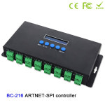 BC-216 LED Artnet 컨트롤러, DC5V-24V to SPI /DMX 픽셀 라이트, 2 포트 512 채널 출력, 16 : 이지종합몰 EZ