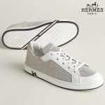 (국내 배송) 에르메스 KID 키드 스니커즈 캔버스 프루누아 블랑 남성 : 미드나잇인파리