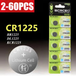 CR1225 리튬 배터리 대량 CR 1225 BR1225 KL1225 ECR1225 계산기 시계 자동차 키용 2 60 : 본스타일.