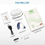 보조기 사운드 조절식 미니 디지털 노인 오디오 충전식 난청용 blue : nene01