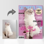 [커스텀] 고양이 강아지 매거진커버 잡지표지 아트 포스터 반려동물초상화 : 스르르디자인