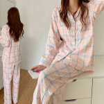 스프링 체크 파자마세트(코랄) 잠옷  홈웨어 : 집들이선물