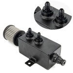 범용 자동차 1L 알루미늄 오일 캐치 캔 탱크 연료 브리더 필터 드레인, AN6/8/10 피팅 OCT-AN10-1L-BK 포함 : 오션글로벌20