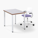 W800 포미화이트 1인세트 학교 학원 책걸상 S0642L : 하이솔로몬가구