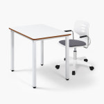 W800 포미화이트 1인세트 학교 학원 책걸상 S0642L : 하이솔로몬가구