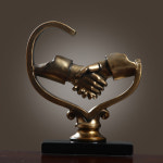 사업 악수 장 실외 모델 브론즈 인테리어 흑단 조각상 조형물 스타일 강아지 968 신의 손 골드 : 에이치와이스몰