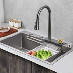 사각 싱크대 모던 수전 싱크볼 멀티 주방 세면기 Nano 75x45 D 패키지 : 스테이가든