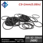 10 개/몫 니트릴 고무 블랙 NBR 두께 CS2mm OD42/43/45/46/47/48 : 월드정보11