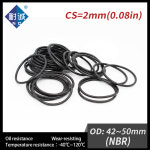 10 개/몫 니트릴 고무 블랙 NBR 두께 CS2mm OD42/43/45/46/47/48 : 월드정보11