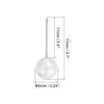 Patikil 썸 타이츠 라운드 헤드 맵 압정 엄지 스틸 포인트 사무실 코크 보드 진주 흰색 100 PC. : 유현커머스