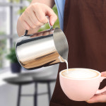 카페스팀 커피까페 우유라떼 밀크바리스타 소스아트 저그거품 피쳐용품 피처350ml : 한일토탈문구스토어