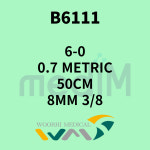 우리메디칼 봉합사 나일론 B6111 6-0 8mm 아이리 NB608 동일스펙 : 의료기상사 메디엠