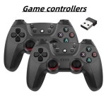 BOYHOM 무선 더블 게임 컨트롤러 리눅스 안드로이드 휴대폰용 게임 스틱 PC 스마트 TV 박스 2.4G 게임패드 조이스틱 : 블루웨이브 테크