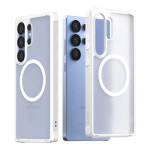 아라리 갤럭시S 케이스 맥세이프 마그네틱 범퍼 듀플 M 아머 화이트, 갤럭시S25 울트라 : 주월리스토어