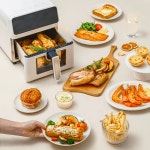 아이닉 25년형 4세대 에어프라이어 에어프라이기 6L 올스텐 사각바스켓 1인 2인 소형 : 하이큐 가전마트