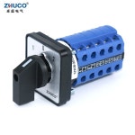 SZW26/LW26-20 1-0-2 5 상 20 나사 660V 범용 전송 로터리 스위치 전환 제어 64x64/48x48mm : 오션글로벌20