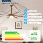 천장등 천정 선풍기 실링팬 실내 실외 천장 조명 가역 DC 모터 무소음 에너지 효율 만족 : 메이지아스토어