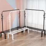 선반 수납 옷 스탠드옷걸이 조립식 틈새 건조대 코너행거 스텐드 블랙60cm : 방가스토어-
