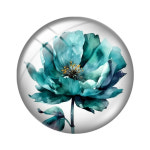 유리 백 12MM, 플랫 25MM 수채화 카보숑, 개, 18MM, 사진 데모용 제작 16MM, 플라워 청록색 결과, 원형 10 10pcsBG700401 12mm : 소소유통3