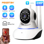 CCTV V380 카메라 3MP 모니터 프로 보호 감시 와이파이 실내 무선 스마트 양방향 IP : 플러스피크1