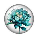 유리 백 12MM, 플랫 25MM 수채화 카보숑, 개, 18MM, 사진 데모용 제작 16MM, 플라워 청록색 결과, 원형 10 10pcsBG700401 12mm : 소소유통3