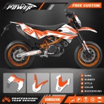 호환 POWERZONE   바이크  데칼 스티커 장식 키트 KTM 690 SMC R 2012  맞춤형 08 : 하나모아창