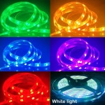 LED 스트립 조명, RGB 5M 5050 SMD  램프 테이프, TV 백라이트 파티 장식, 분위기 리모컨 포함 : 오션글로벌9