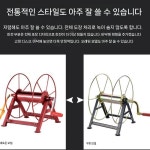 농업용 수동 호스릴 주철 합금손잡이 빨간색 200m 세트 : 믿음샾