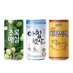 한번에먹자 미니캔 3종 비락식혜 초록매실 아침햇살 175ml 각10캔 총30캔 : 마시자닷컴