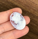 18K 아게이트 까메오 원석 팬던트 : 로쿠 쥬얼리