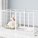 우아몰 반려견 철제 펜스 (90cmx100cm) (화이트) 펫 도어 애견 출입문 강아지 : 우아한스토어