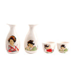 [유포] 일본풍 미녀 독구리 술잔 도자기 도쿠리 일식당 이자카야 업소용 사케 소주잔 계란찜기 물컵 50ml : 54미닛