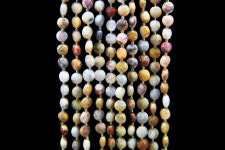 1줄 - 크레이지 아게이트 커팅 코인 6mm : yesbeads